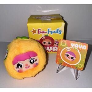 YAYA Fun Fruit Plush Baby Three Vinyl Plush Scented Confirmed Orange New